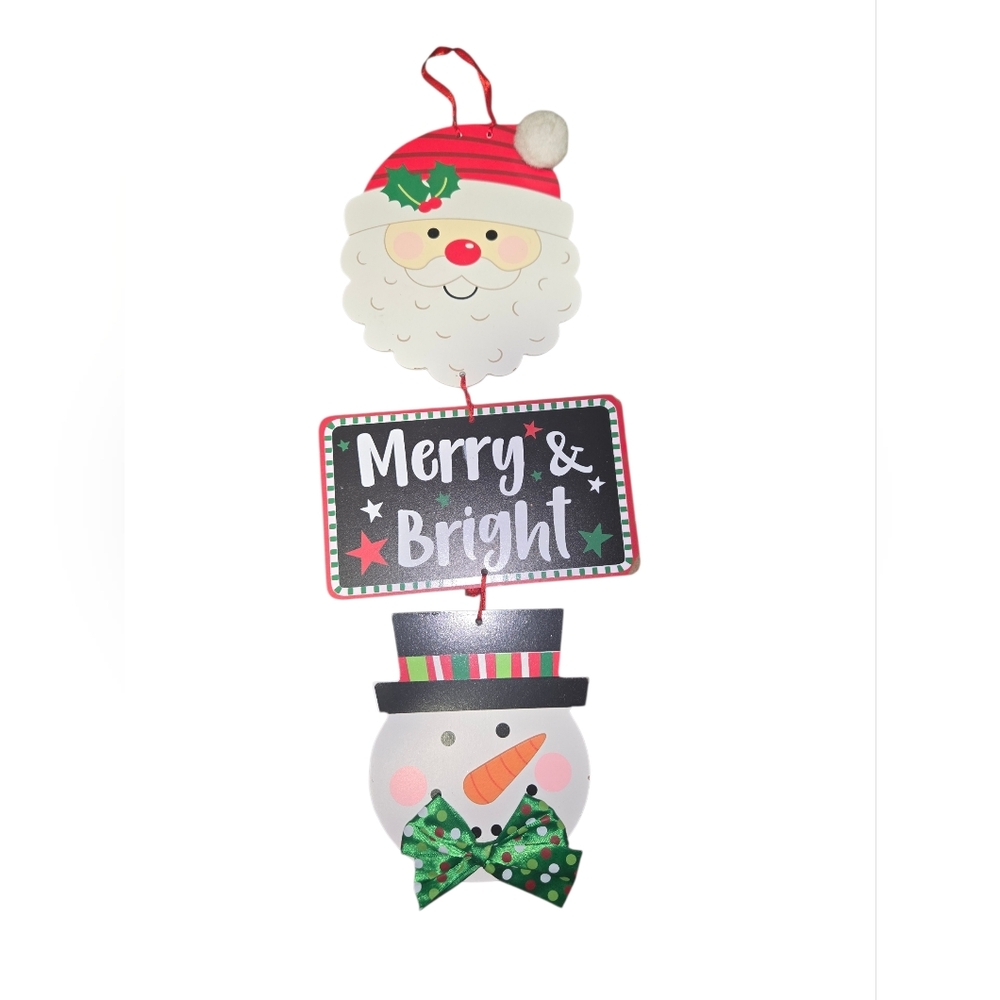 Festive Santa‎ and Snowman Holiday Hanging Decor